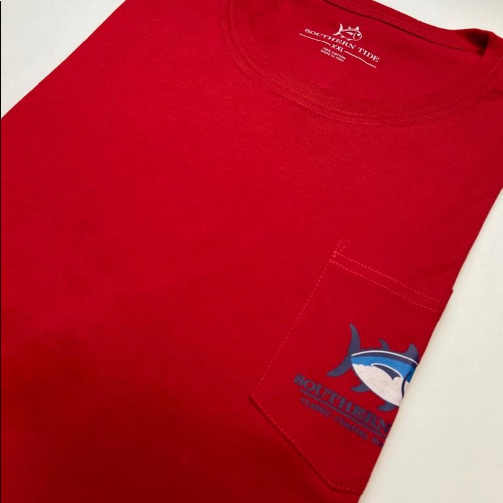 Southern Tide Red Short Sleeve Tee